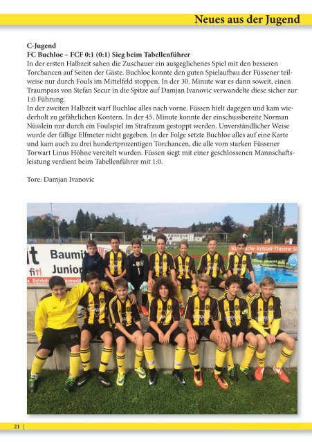 14.Spieltag FC Füssen - SG Kleinweiler-Wengen