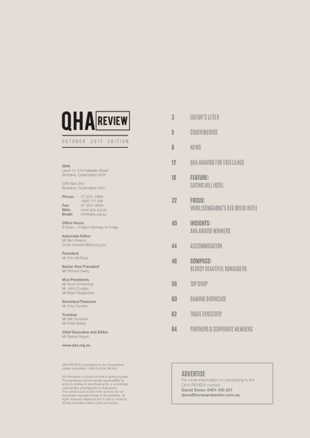 QHA Review October - 2017