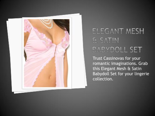 Cassinovas Elegant Mesh & Satin Babydoll Set