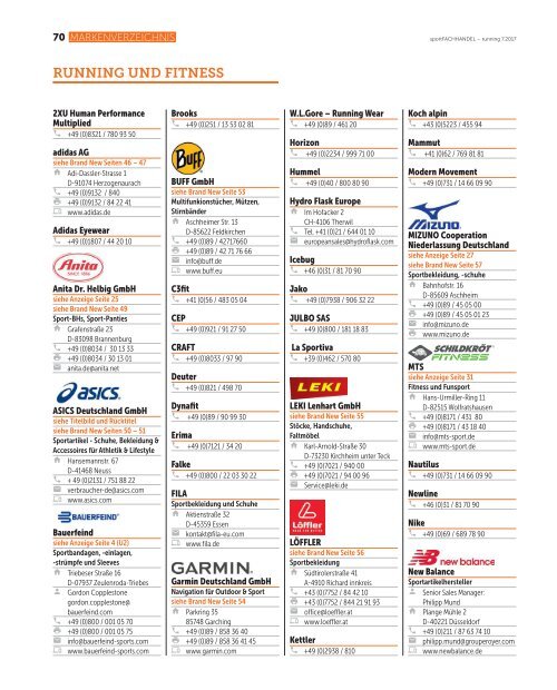 sportFACHHANDEL running 7/2017