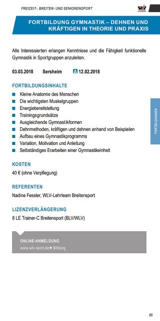 Aus- und Fortbildungsbroschüre Leichtathletik Baden-Württemberg