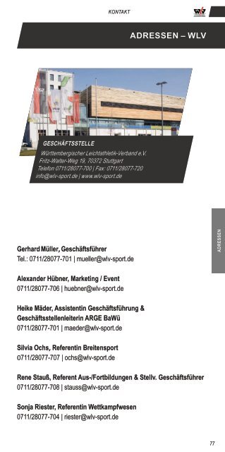 Aus- und Fortbildungsbroschüre Leichtathletik Baden-Württemberg