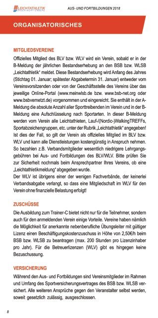 Aus- und Fortbildungsbroschüre Leichtathletik Baden-Württemberg