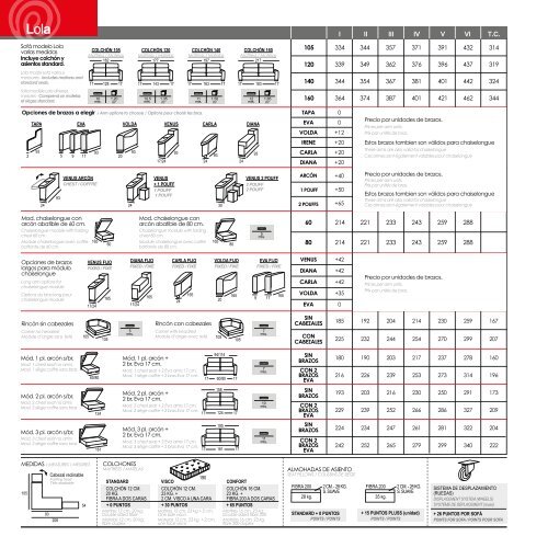 Sofás y cheslones Camas 