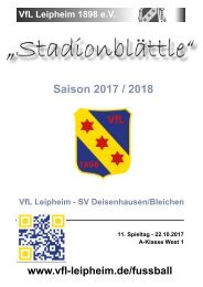 Stadionblättle VfL Leipheim