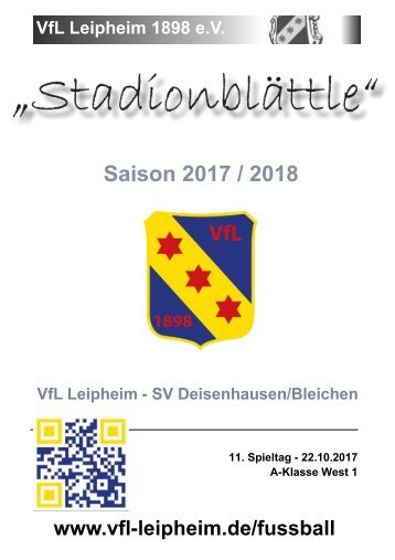 Stadionblaettle_11_Spieltag_SV_Deisenhausen_Bleichen
