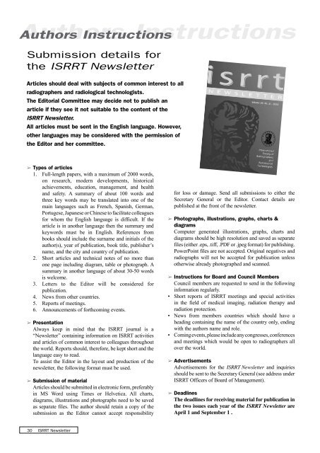  isrrt Newsletter Volume 44. No.2 - 2008