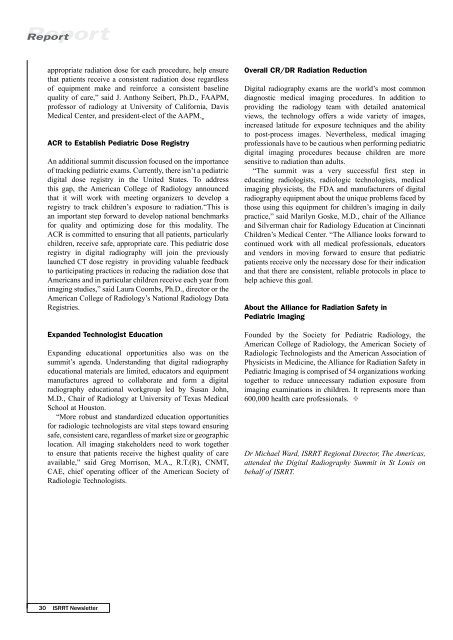 isrrt Newsletter Volume 46. No.1 - 2010 
