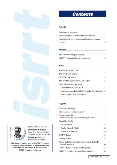 isrrt Newsletter Volume 6. No.2 - 2010