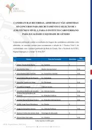 Candidaturas admitidas e não admitidas - concurso Técnicos de ICIEG