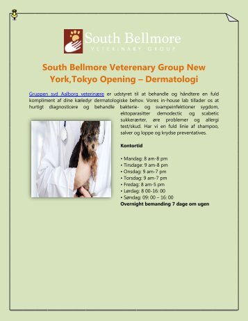 South Bellmore Veterenary Group New York,Tokyo Opening – Dermatologi