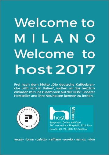 Welcome to Milano - Welcome to Host 2017