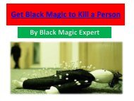 Get Black Magic to Kill a Person