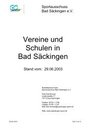 Vereine und Schulen in Bad Säckingen