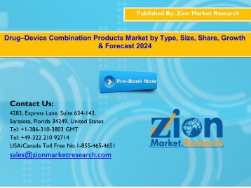 Global Drug–Device Combination Products Market, 2016–2024