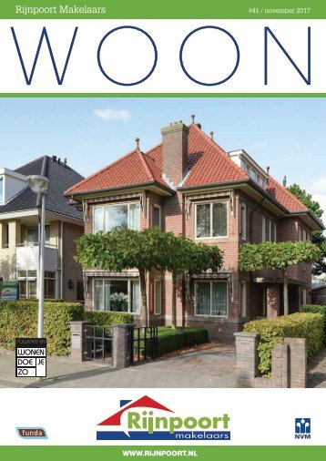 Rijnpoort Makelaars WOON magazine #41, uitgave november 2017