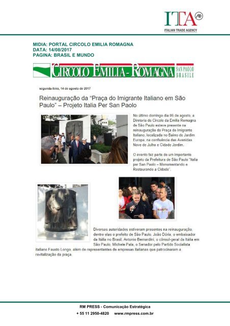 Clipping - Iniciativa Italia Per San Paolo 20-10-2017