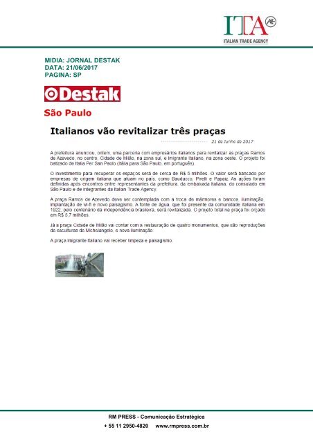 Clipping - Iniciativa Italia Per San Paolo 20-10-2017