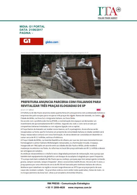 Clipping - Iniciativa Italia Per San Paolo 20-10-2017