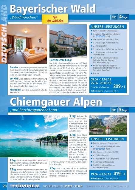 Hümmer Busreisen Katalog 2018