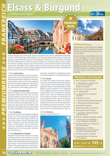 Hümmer Busreisen Katalog 2018