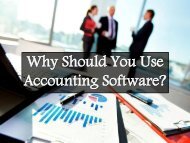 Why Should You Use Accounting Software