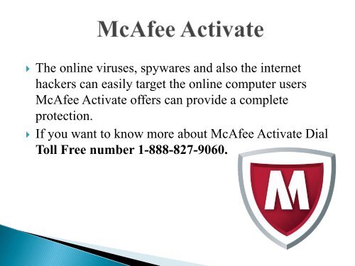 McAfee Activate | McAfee.com/Activate | 1-888-827-9060
