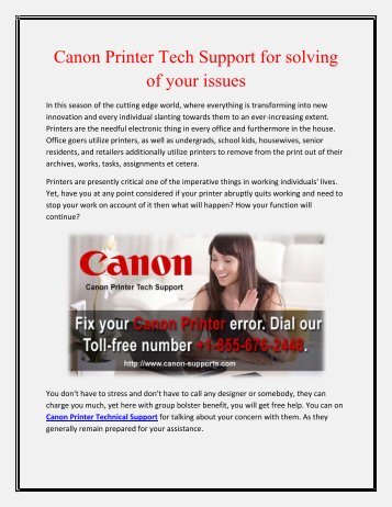 Canon Printer Support Number +1-855-676-2448