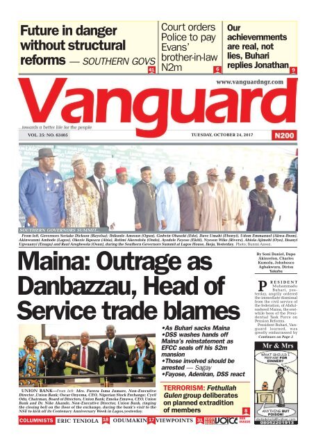 24102017 - Maina: Outrage as Danbazzau, head of Service trade blames