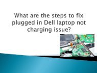 What are the steps to fix plugged in Dell laptop not charging issue