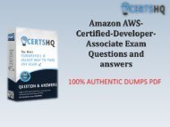 Get Actual AWS-Certified-Developer-Associate PDF Test Questions Dumps