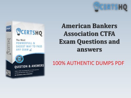 Updated CTFA PDF Practice Test - Instant Download