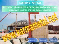 KARMA METAL-PALET KALDIRMA TASIMA EKIPMANI INSAAT MALZEME KALDIRMA PALETLERI