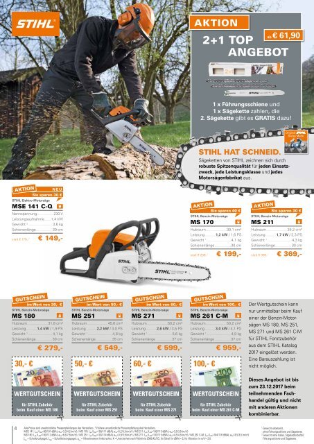 Herbstprospekt Stihl Viking 2017 mit Gutschein SPS