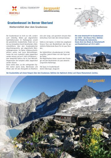 Tourentipp 10.2017 - Gruebenkessel im Berner Oberland