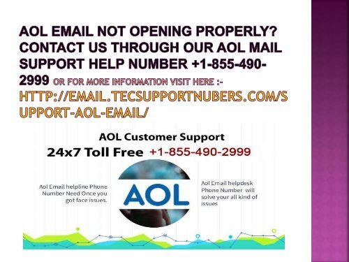 Aol mail support Help number +1-855-490-2999