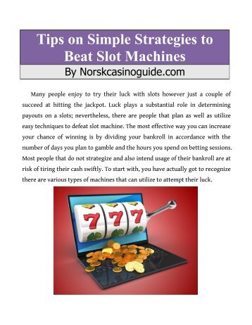Ways to beat slot machines