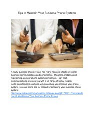 Tips to Maintain Your Business Phone Systems