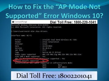 18002201041 Fix AP Mode Not Supported error in windows 10
