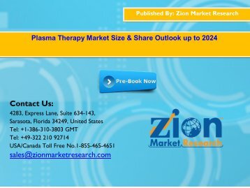Global Plasma Therapy Market, 2016-2024