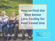 How to Find the Best Senior Care Facility for Your Loved One