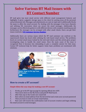 Solve BT Mail Issues with Bt contact number