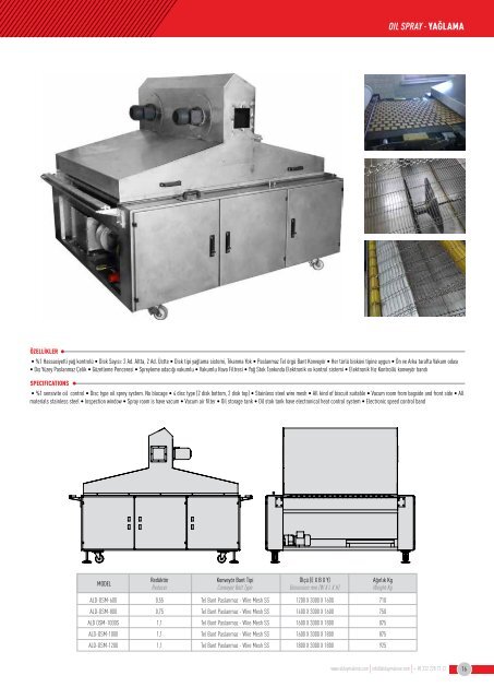 Alday Makine 2017 Ürün Kataloğu