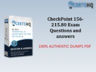Buy REAL 156-215.80 Test PDF Exam Dumps