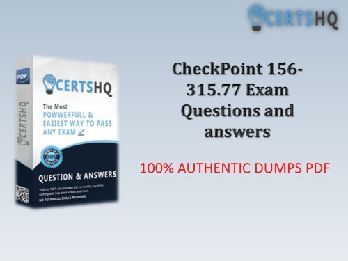 New 156-315.77 PDF Exam Questions with Free Updates