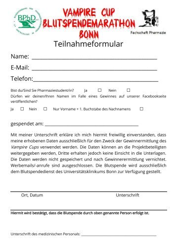 Teilnahmeformular