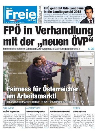 FPÖ in Verhandlung mit der „neuen ÖVP"