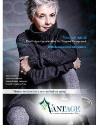 2018 VANTAGE Aging Sponsorship Opportunities