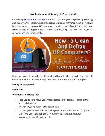 How To Clean And Defrag HP Computers