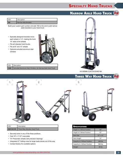 Gulf Atlantic Custom Hand Truck Catelog